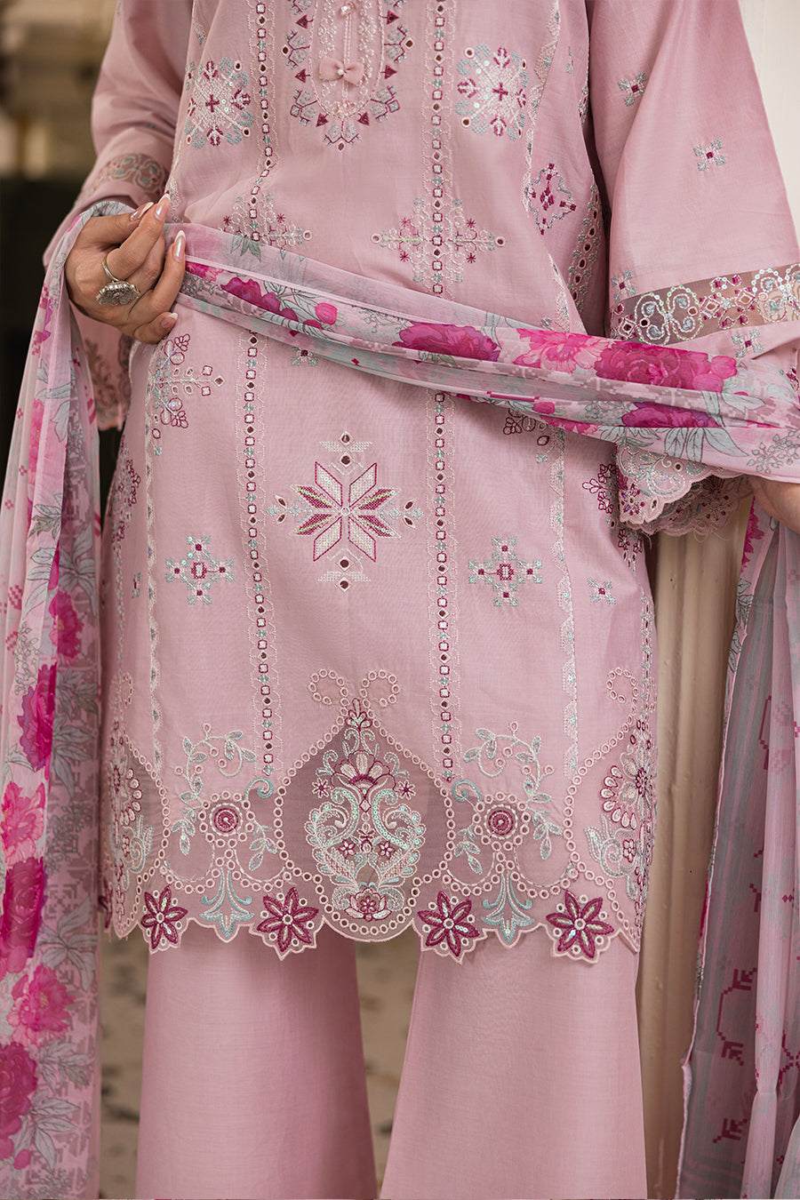 Tulip Opal Emb-3PC - Zeenat Pret