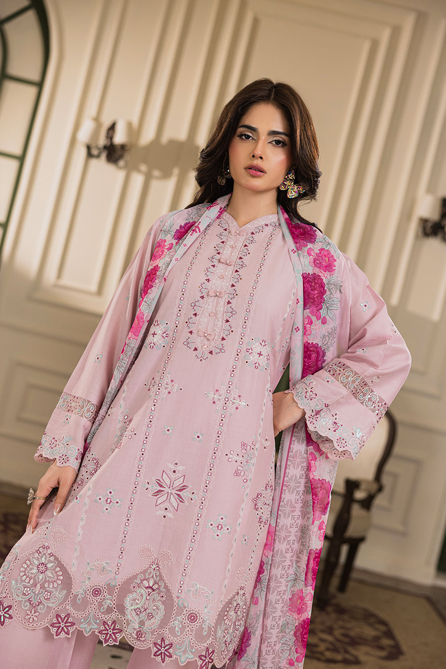 Tulip Opal Emb-3PC - Zeenat Pret