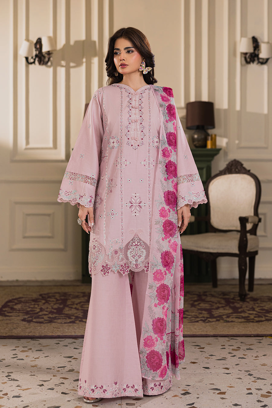 Tulip Opal Emb-3PC - Zeenat Pret