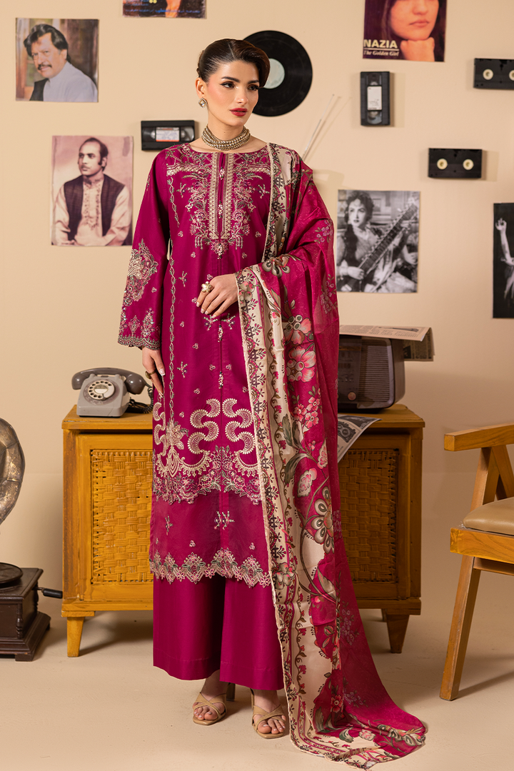 Victoria Emb -3PC - Zeenat Pret
