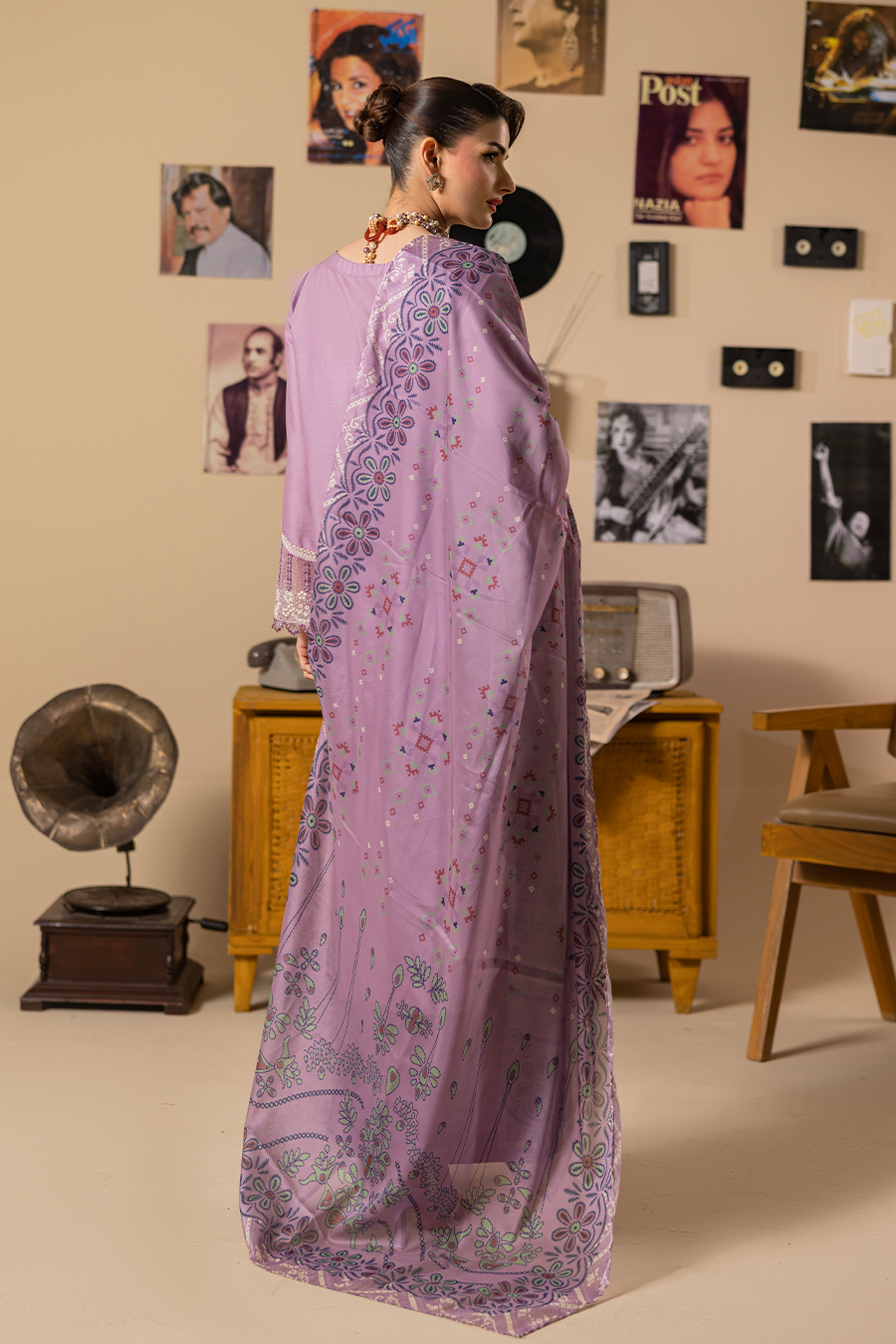 Violet Emb-3PC - Zeenat Pret
