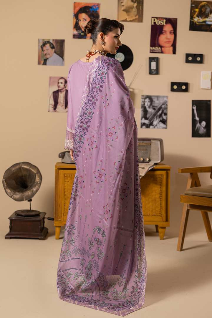 Violet Emb-3PC - Zeenat Pret