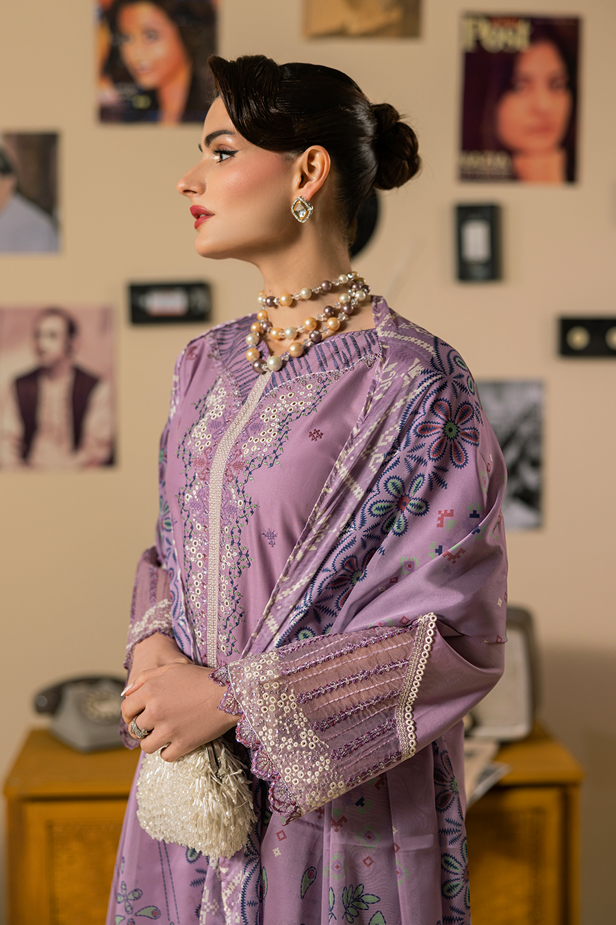 Violet Emb-3PC - Zeenat Pret