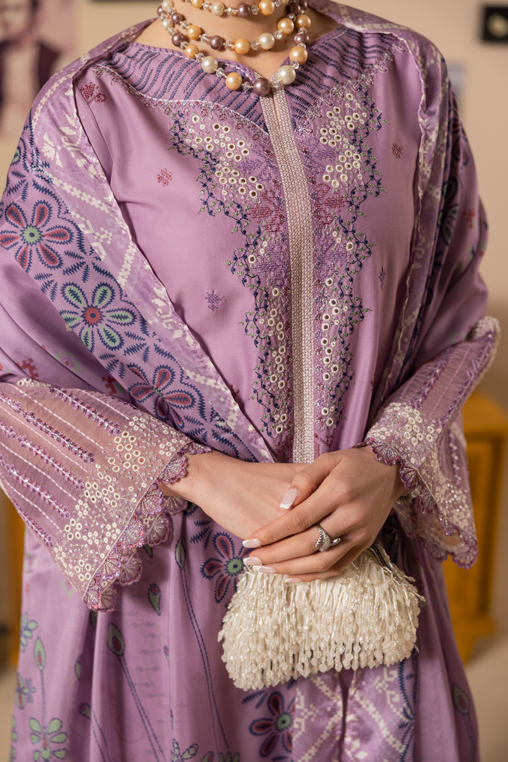 Violet Emb-3PC - Zeenat Pret
