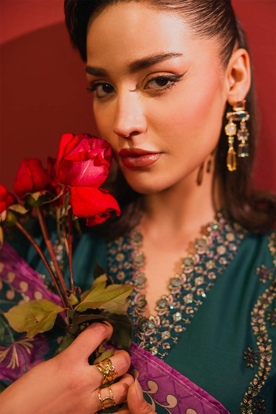 Willow Emb-3PC - Zeenat Pret