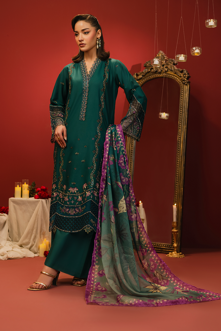 Willow Emb-3PC - Zeenat Pret