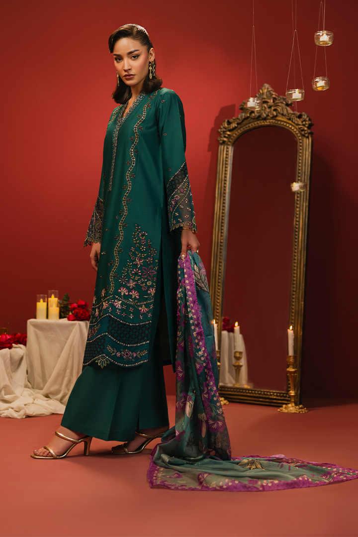 Willow Emb-3PC - Zeenat Pret