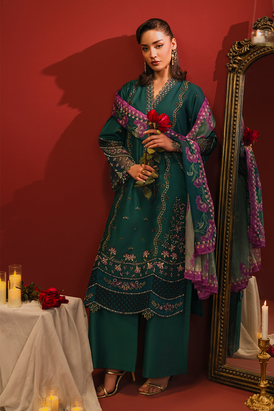 Willow Emb-3PC - Zeenat Pret