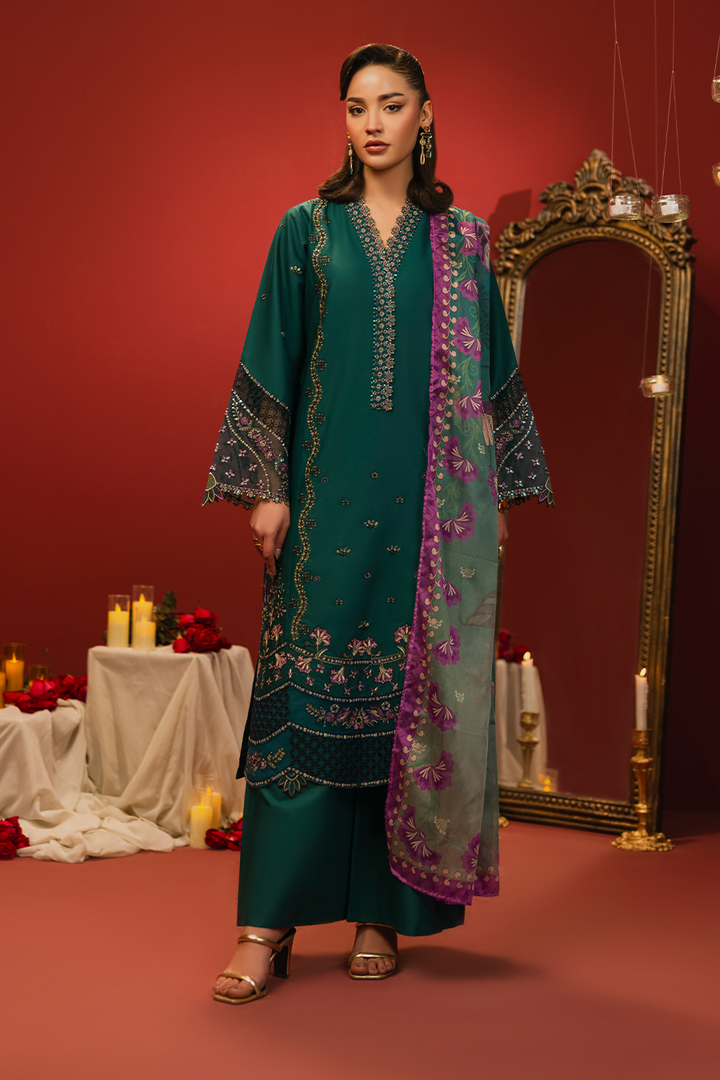 Willow Emb-3PC - Zeenat Pret